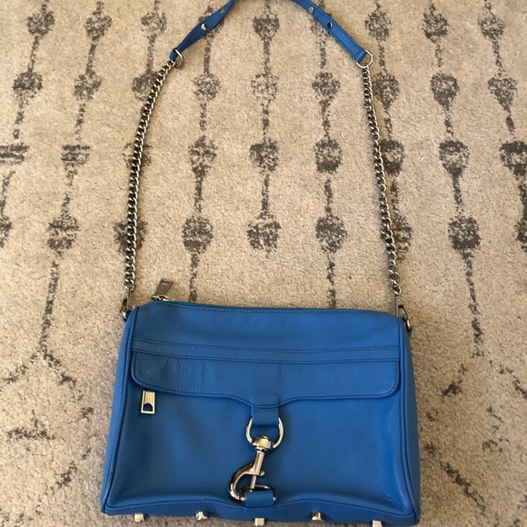 Rebecca Minkoff Bags Rebecca Minkoff Blue Leather Crossbody Purse Poshmark
